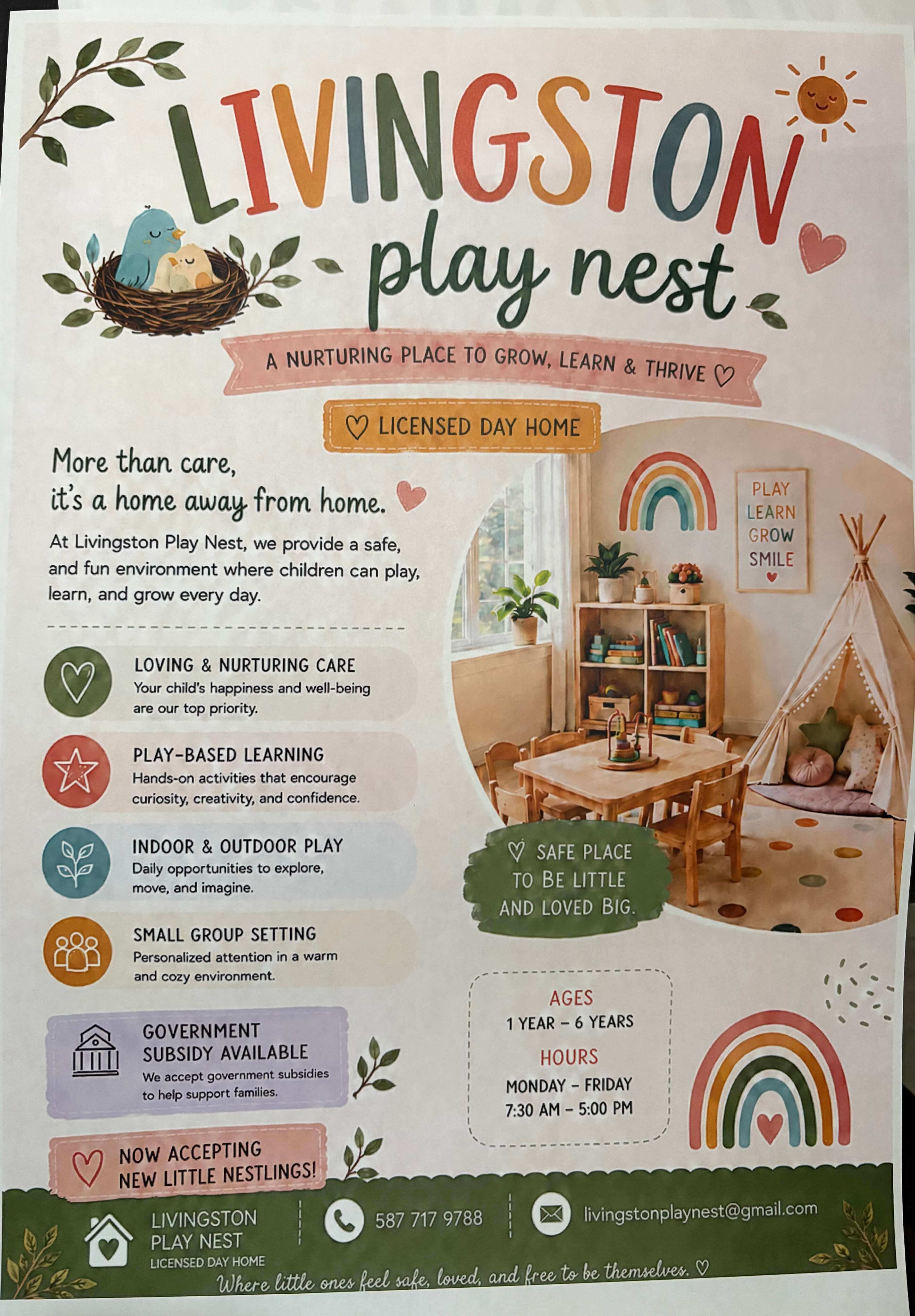 livingston's playnest sakina calgary ne